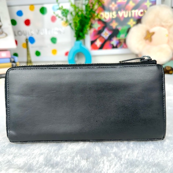 Saint Laurent Matte Black Leather Long Wallet - Picture 2 of 16